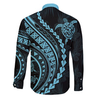 Hawaii Family Matching Outfits - Polynesian Pride Summer Maxi Dress and Shirt Turtle Hibiscus Luxury Style Aquamarine LT7 - Polynesian Pride