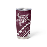 Polynesian Pride Tumbler Cup Turtle Hibiscus Luxury Style - Champagne