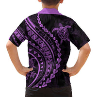 Hawaii Family Matching Outfits Polynesian Pride Summer Maxi Dress And Shirt Family Set Clothes Turtle Hibiscus Luxury Style - Lilac LT7 - Polynesian Pride