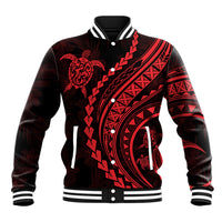 Polynesian Pride Baseball Jacket Turtle Hibiscus Luxury Style - Rose LT7 Unisex Rose - Polynesian Pride