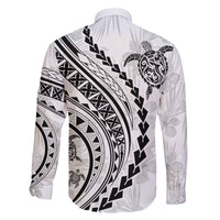 Hawaii Family Matching Outfits Polynesian Pride Off Shoulder Maxi Dress And Shirt Family Set Clothes Turtle Hibiscus Luxury Style - White LT7 - Polynesian Pride