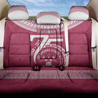 Personalised Fiji Adi Cakobau School Back Car Seat Cover ACS Old Girls Lotus Mix Masi LT7 One Size Crimson - Polynesian Pride