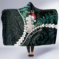 New Zealand Personalised Hooded Blanket Meri Kirihimete Kowhaiwhai Mix Paua Shell - Emerald LT7 One Size Green - Polynesian Pride