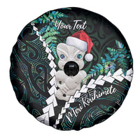 New Zealand Personalised Spare Tire Cover Meri Kirihimete Kowhaiwhai Mix Paua Shell - Emerald LT7 - Polynesian Pride