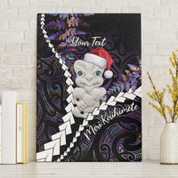 New Zealand Personalised Canvas Wall Art Meri Kirihimete Kowhaiwhai Mix Paua Shell - Amethys LT7 Without Frame Purple - Polynesian Pride