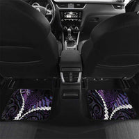 New Zealand Personalised Car Mats Meri Kirihimete Kowhaiwhai Mix Paua Shell - Amethys LT7 Set 2pcs - Back Purple - Polynesian Pride