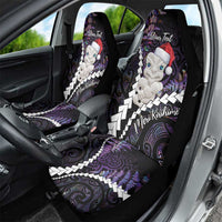 New Zealand Personalised Car Seat Cover Meri Kirihimete Kowhaiwhai Mix Paua Shell - Amethys LT7 - Polynesian Pride