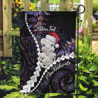 New Zealand Personalised Garden Flag Meri Kirihimete Kowhaiwhai Mix Paua Shell - Amethys LT7 Garden Flag Purple - Polynesian Pride