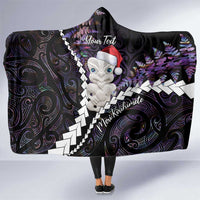 New Zealand Personalised Hooded Blanket Meri Kirihimete Kowhaiwhai Mix Paua Shell - Amethys LT7 One Size Purple - Polynesian Pride