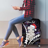 New Zealand Personalised Luggage Cover Meri Kirihimete Kowhaiwhai Mix Paua Shell - Amethys