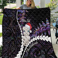 New Zealand Personalised Quilt Meri Kirihimete Kowhaiwhai Mix Paua Shell - Amethys LT7 Purple - Polynesian Pride