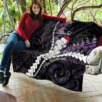 New Zealand Personalised Quilt Meri Kirihimete Kowhaiwhai Mix Paua Shell - Amethys LT7 - Polynesian Pride