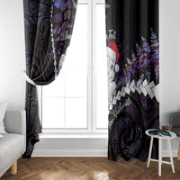 New Zealand Personalised Window Curtain Meri Kirihimete Kowhaiwhai Mix Paua Shell - Amethys LT7 - Polynesian Pride