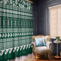 Hawaii Rainbow Warriors Christmas Window Curtain Kakau Motifs LT7 - Polynesian Pride