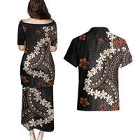 Bula Fiji Women's Day Couples Matching Puletasi and Hawaiian Shirt Classic Masi Tapa LT7 - Polynesian Pride