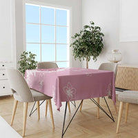 Bula Fiji Women's Day Tablecloth Pink Masi Tapa