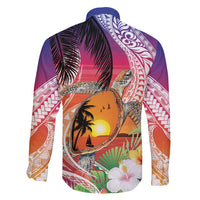Polynesian Dreamy Turtle Family Matching Mermaid Dress and Hawaiian Shirt Sunset Scenery LT7 - Polynesian Pride