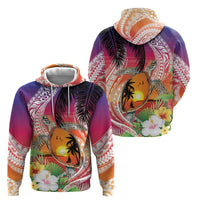 Polynesian Dreamy Turtle Hoodie Sunset Scenery