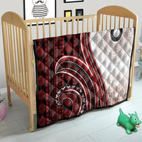 Bula Fiji Vintage Tapa Quilt Kaivity Masi Wave Motifs - Red
