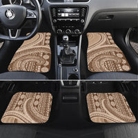 Bula Fiji Vintage Tapa Car Mats Kaivity Masi Wave Motifs - Mocha