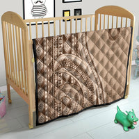 Bula Fiji Vintage Tapa Quilt Kaivity Masi Wave Motifs - Mocha