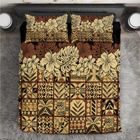 Niue Hiapo Motif Bedding Set Tapa Classic - Black Ver LT7 Black - Polynesian Pride