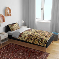 Niue Hiapo Motif Bedding Set Tapa Classic - Black Ver LT7 - Polynesian Pride