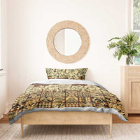 Niue Hiapo Motif Bedding Set Tapa Classic - Black Ver LT7 - Polynesian Pride