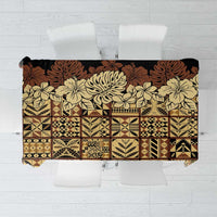 Niue Hiapo Motif Tablecloth Tapa Classic - Black Ver LT7 Black - Polynesian Pride
