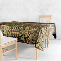 Niue Hiapo Motif Tablecloth Tapa Classic - Black Ver LT7 - Polynesian Pride