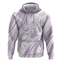 Sharks Couple Dreamy Polynesians Floral Sea Hoodie Lilac LT7 Pullover Hoodie Lilac - Polynesian Pride