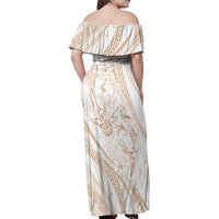 Sharks Couple Dreamy Polynesians Floral Sea Family Matching Off Shoulder Maxi Dress and Hawaiian Shirt Hazel LT7 - Polynesian Pride