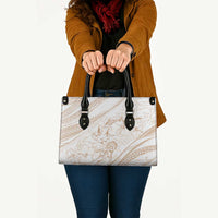 Sharks Couple Dreamy Polynesians Floral Sea Leather Bag Hazel - Polynesian Pride
