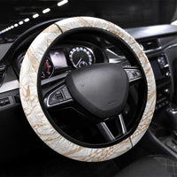 Sharks Couple Dreamy Polynesians Floral Sea Steering Wheel Cover Hazel - Polynesian Pride