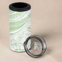 Sharks Couple Dreamy Polynesians Floral Sea 4 in 1 Can Cooler Tumbler Emerald LT7 - Polynesian Pride