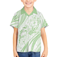 Sharks Couple Dreamy Polynesians Floral Sea Hawaiian Shirt Emerald - Polynesian Pride
