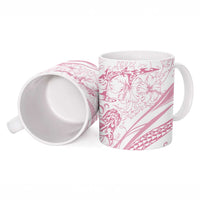 Sharks Couple Dreamy Polynesians Floral Sea Ceramic Mug Pink LT7 - Polynesian Pride
