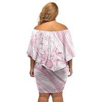 Sharks Couple Dreamy Polynesians Floral Sea Family Matching Off Shoulder Short Dress and Hawaiian Shirt Pink LT7 - Polynesian Pride