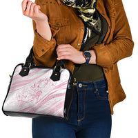 Sharks Couple Dreamy Polynesians Floral Sea Shoulder Handbag Pink - Polynesian Pride
