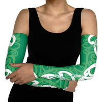 Pounamu Green Maori Arm Sleeves Koru Kowhaiwhai - Polynesian Pride