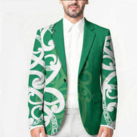 Pounamu Green Maori Blazer Koru Kowhaiwhai LT7 - Polynesian Pride
