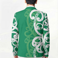 Pounamu Green Maori Blazer Koru Kowhaiwhai LT7 - Polynesian Pride