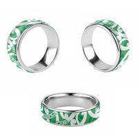 Pounamu Green Maori Classic Ring Koru Kowhaiwhai