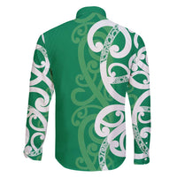 Pounamu Green Maori Family Matching Puletasi and Hawaiian Shirt Koru Kowhaiwhai LT7 - Polynesian Pride