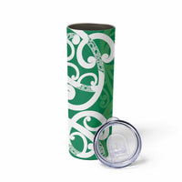Pounamu Green Maori Skinny Tumbler Koru Kowhaiwhai LT7 - Polynesian Pride