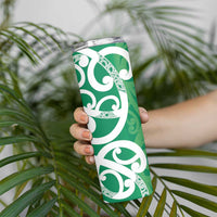 Pounamu Green Maori Skinny Tumbler Koru Kowhaiwhai LT7 - Polynesian Pride