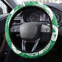 Pounamu Green Maori Steering Wheel Cover Koru Kowhaiwhai - Polynesian Pride