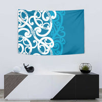 Azure Blue Maori Tapestry Koru Kowhaiwhai - Polynesian Pride