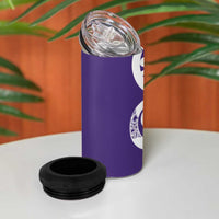 Violet Green Maori 4 in 1 Can Cooler Tumbler Koru Kowhaiwhai - Polynesian Pride