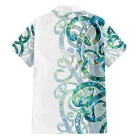 Paua Shell Maori Family Matching Long Sleeve Bodycon Dress and Hawaiian Shirt Koru Kowhaiwhai LT7 - Polynesian Pride